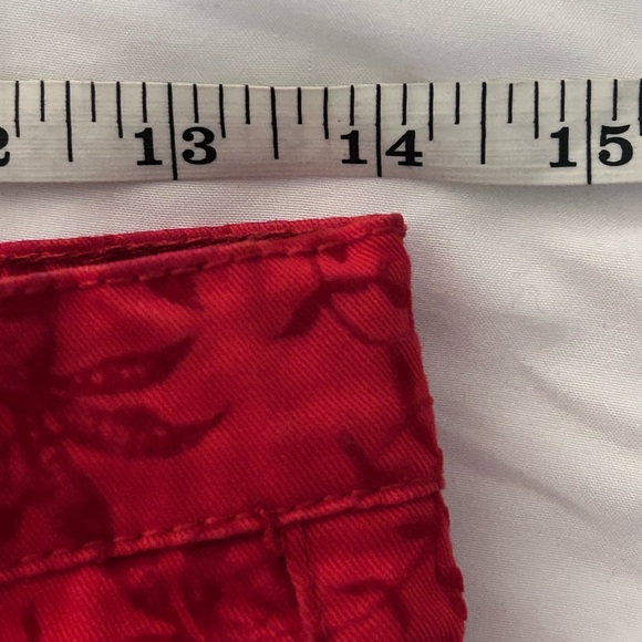 Mini Harajuku for Target Girls Red Pant Velvet Floral Jeans Size XL 14/16 - Picture 5 of 8